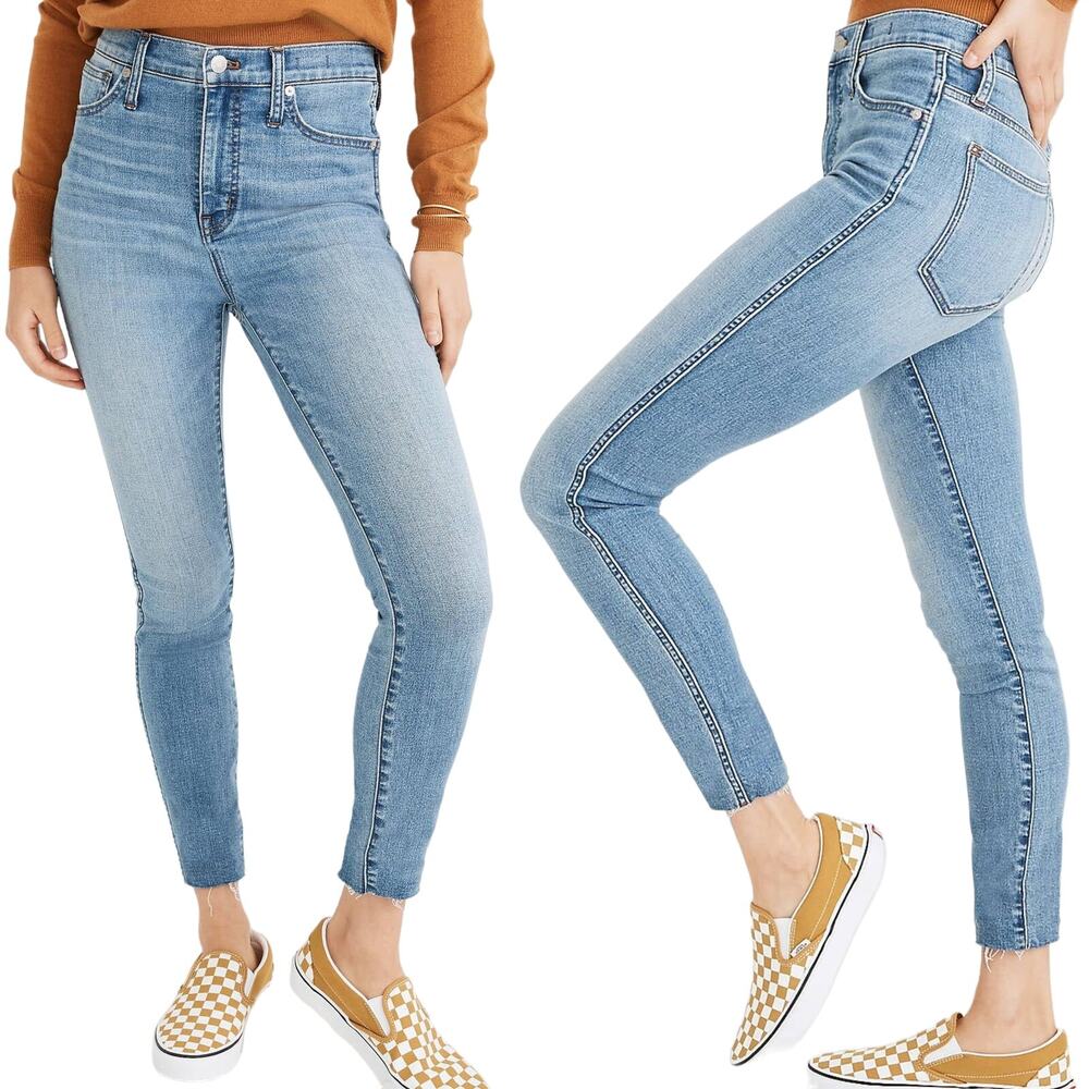 Madewell 10" High-Rise Skinny Jeans in Highview Wash: Raw-Hem Edition Size 26